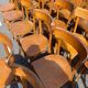 Lot of 60 wooden bistro chairs from the Baumann 1970s