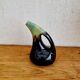 Vintage blue and black ceramic pitcher