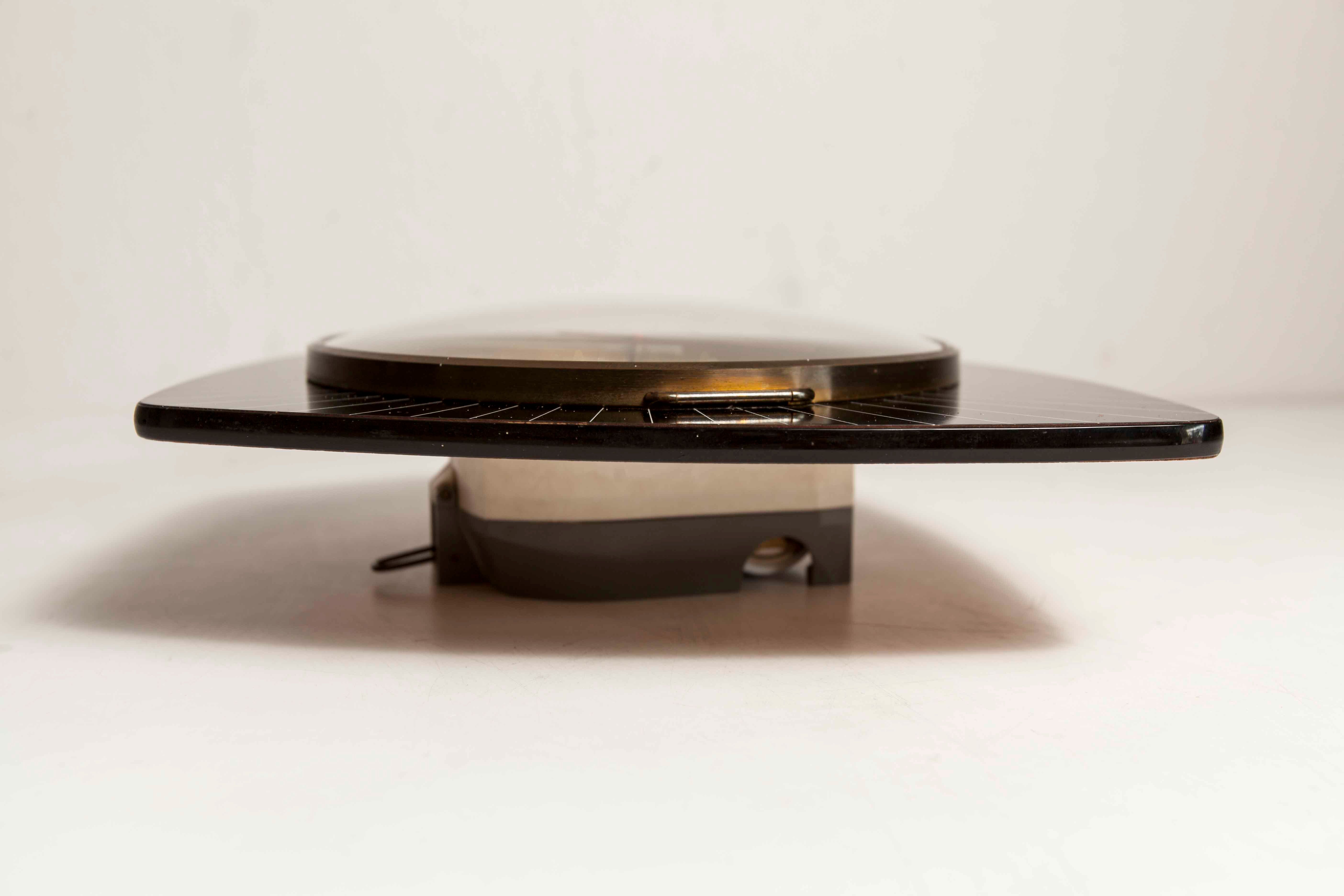 Asymmetrical wall clock 1960 Bayard formica