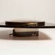 Asymmetrical wall clock 1960 Bayard formica