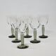 6 verres à vin vintage Bormioli Rocco en cristal gris strié