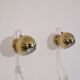 Pair of vintage brass wall lamps 1970