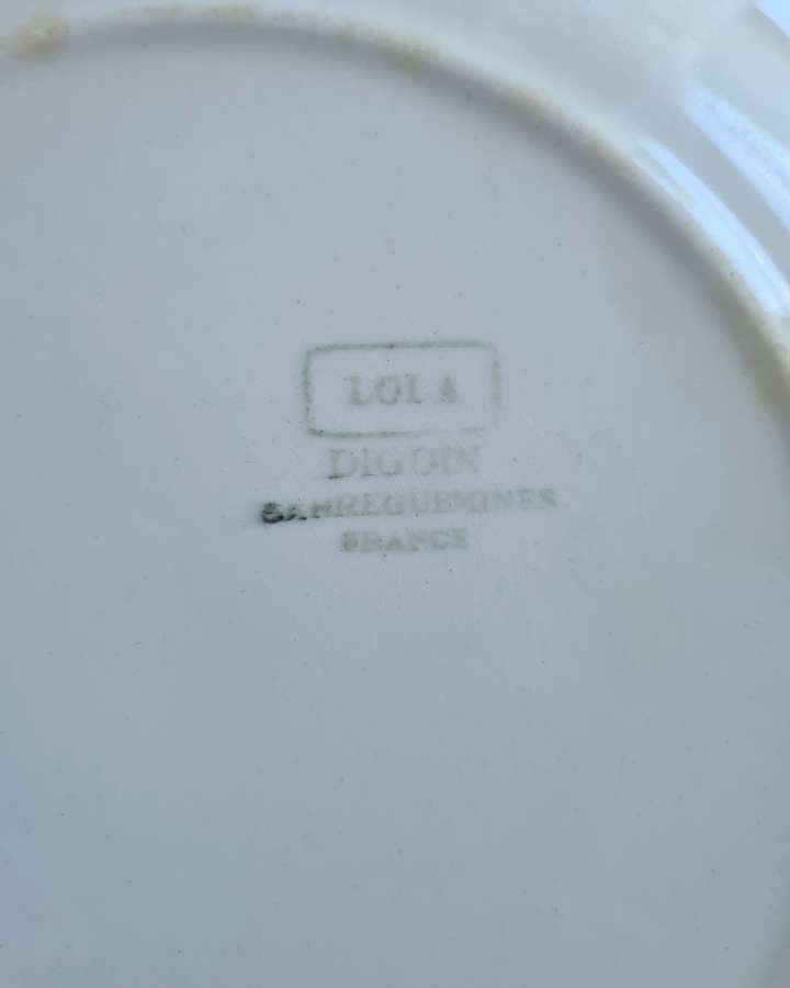 6 old plates Faience and semi-porcelain