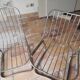 Lot of 4 Gastone Rinaldi chrome steel armchairs