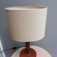 Art deco-style wooden foot lamp