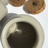 2 pots grayed sandstone large size cork lid