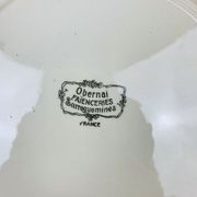 Round obernai dish in Sarreguemines earthenware, signed Loux