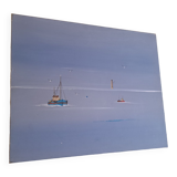 Tableau mer bateaux