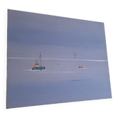 Sea boats painting