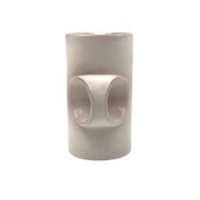 Organic modern white ceramic vase / jug, La Sfera Italy 1980s