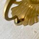 Pair of brass wall candle holders