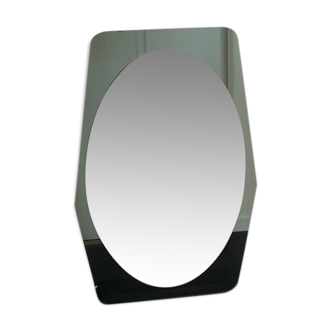 Tinted double mirror 80s size 66x43cm