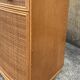 Vintage low sideboard, Exodia, bamboo and rattan, 80s