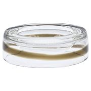 Timeless Murano glass valet tray in clear and brown glass 1970's