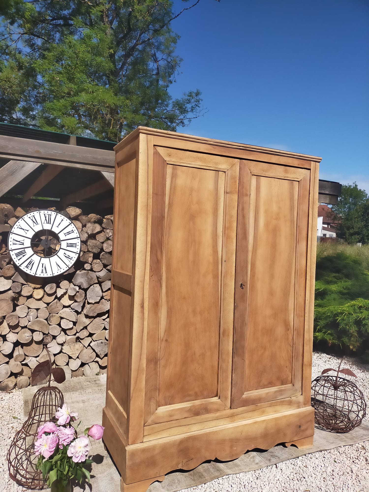 Armoire bois rénovée
