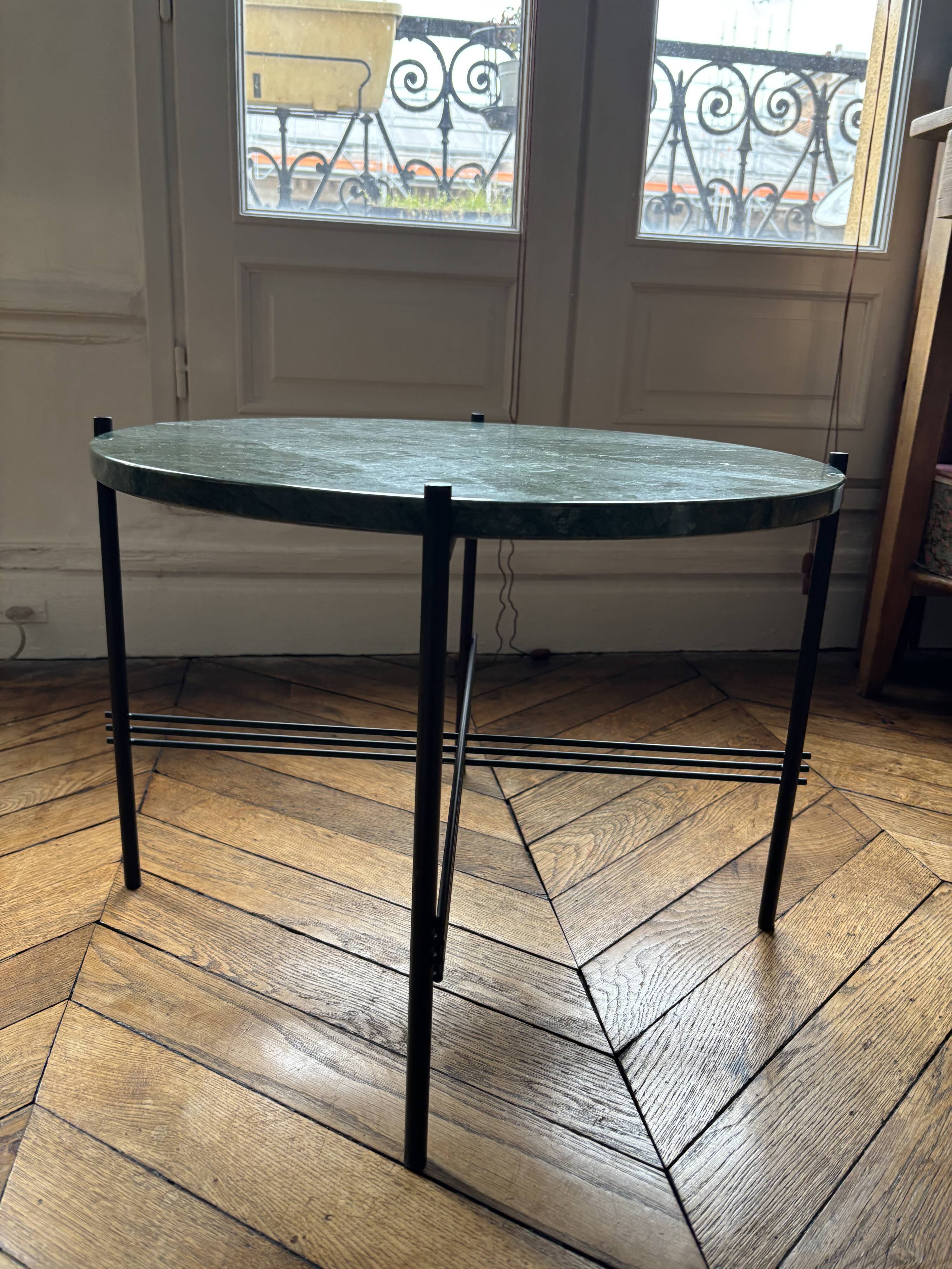GUBI coffee table in green marble - TS Ø55