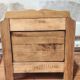 wood and marble bedside table revamped in terracotta