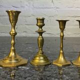 Set of 6 vintage bronze candlesticks