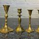 Set of 6 vintage bronze candlesticks