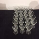 Lot de verres à apéritif en cristal