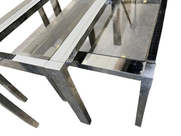 set de 3 tables gigognes vintage / tables d'appoint