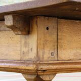 Antique Nordic Baroque Oak Table, Dated 1807