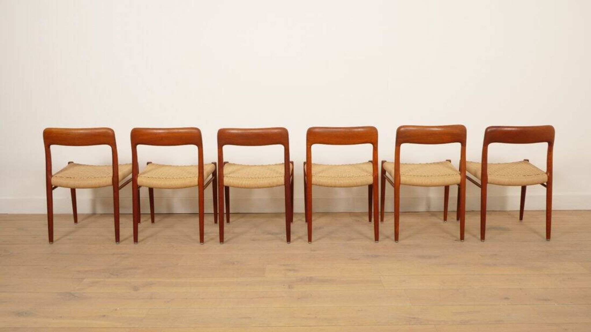 6 x vintage dining chairs | Niels Otto Møller | Model 75 | Teak
