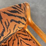 Set of 4 Scandinavian teak sled chairs