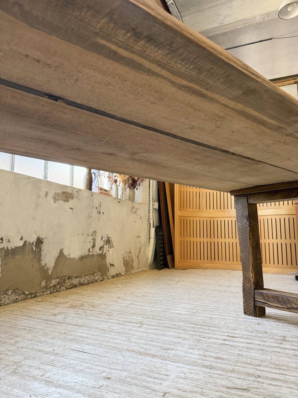 1950s pine farmhouse table 220cm