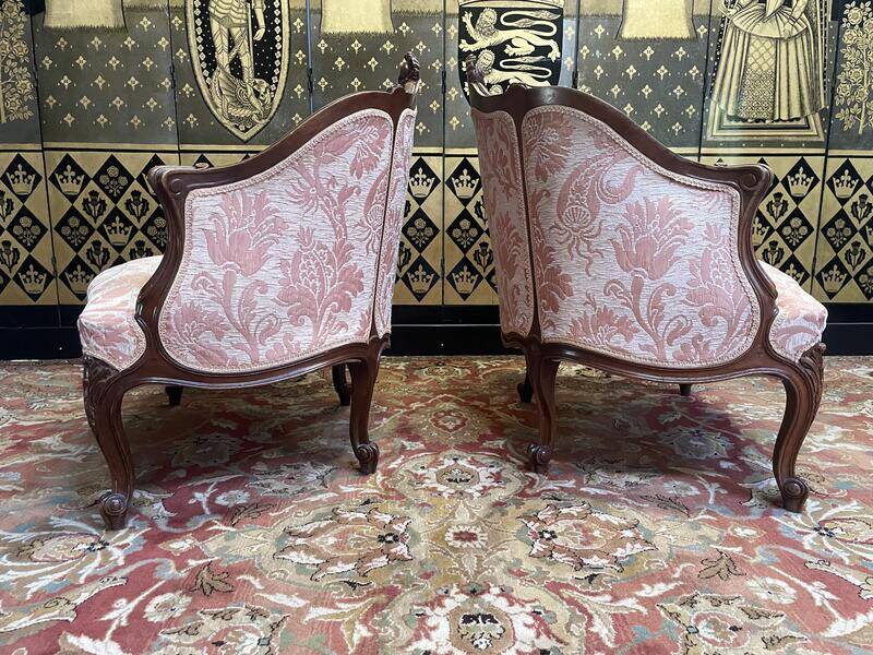 Pair of Louis XV armchairs - Rocailles