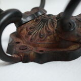 Old wall door in handmade cast iron signed