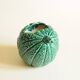 Pichet en Céramique Émaillée Verte — Barbotine Forme Melon — Années 60