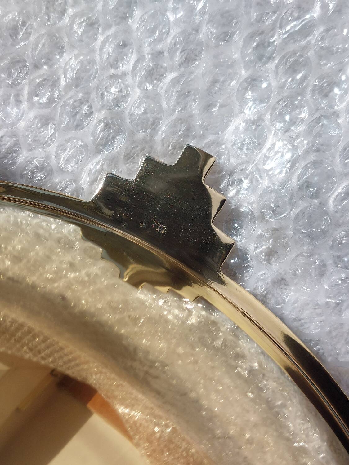 Antique and elegant Art Deco brass bowl