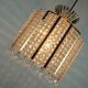 1960s PENDANT LIGHT brass and acrylic hollywood regency style