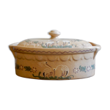 Large Alsatian terrine in ochre terracotta