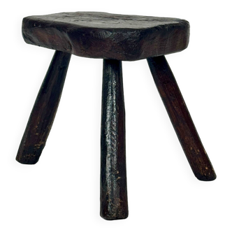 Vintage Brutalist Tripod Stool