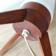 Rocket lamp, teak and opaline, 1950s