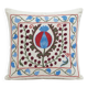 Housse de coussin brodée. Coussin d'accent fait main. Coussin en coton.