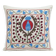 Housse de coussin brodée. Coussin d'accent fait main. Coussin en coton.