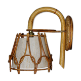 Light lamp bamboo rattan Lampshade vintage years 50