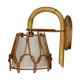 Light lamp bamboo rattan Lampshade vintage years 50
