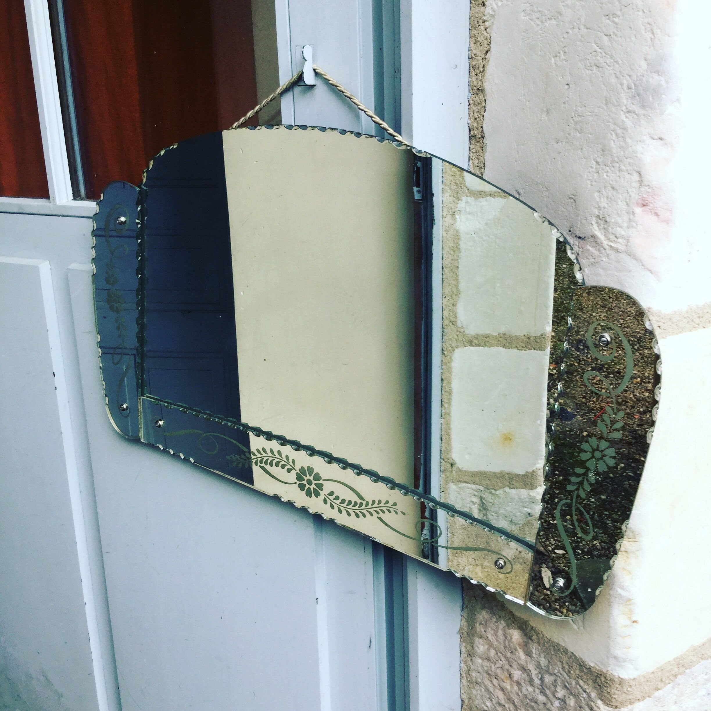 Former art deco mirror  63 x 39cm