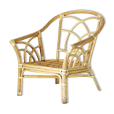 1970s vintage bamboo garden armchair