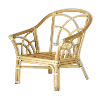 Fauteuil de jardin en bambou vintage des années 1970