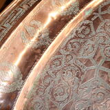 Ancien plateau marocain en cuivre