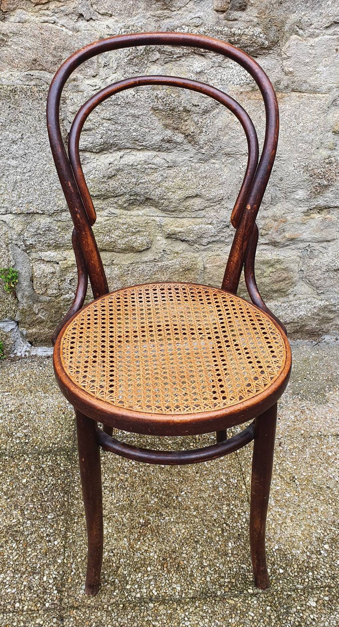 Chaise de bistrot Brune 1904, bois courbé, chêne foncé
