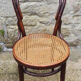 Brune 1904 bistro chair, curved wood, dark oak