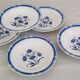 Hollow earthenware plates fb Badonviller décor vintage blueberries