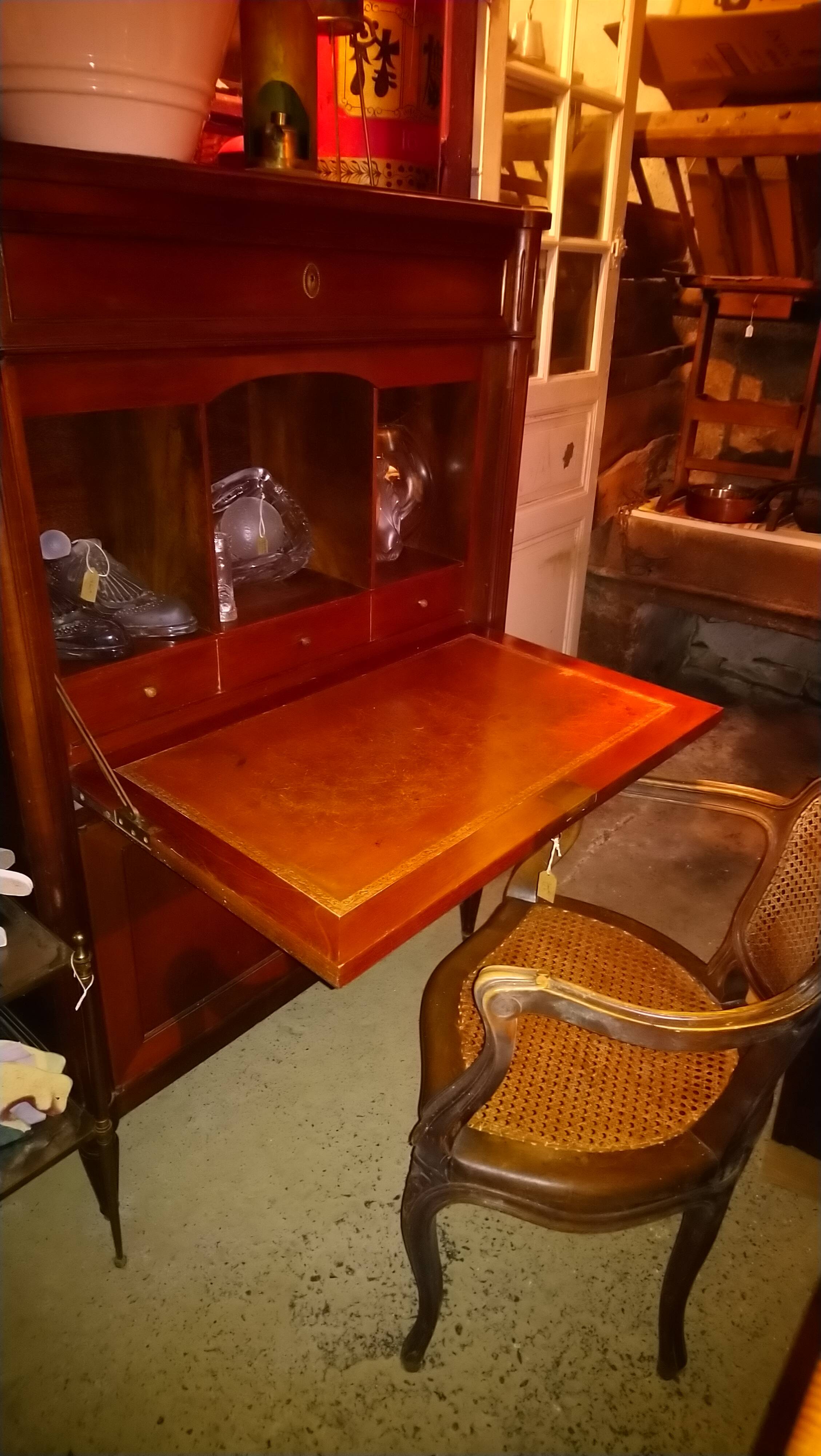 English-style solid wood secretary.