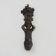 Old cast iron Cherub angel door knocker, 19th century